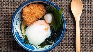Fat Cow Onsen Egg with fried beef bone marrow Tamago No Gyu 'Marrow' Furai