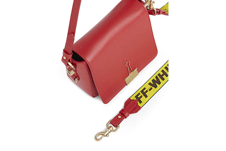 Red off white on sale bag