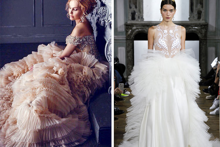 Feminine Skirts to Dramatic Trains: 16 Ruffled Wedding Dresses Romantic ...