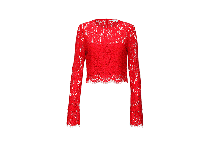 lace tops dvf