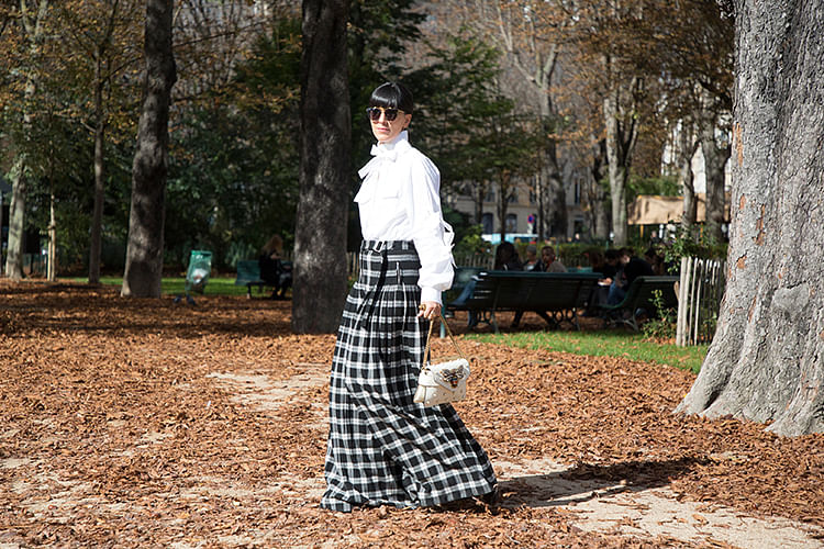 Plaid maxi outlet skirt into pants