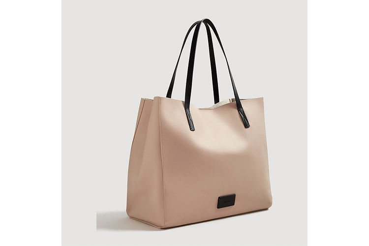 Mango pebbled 2024 effect shopper bag