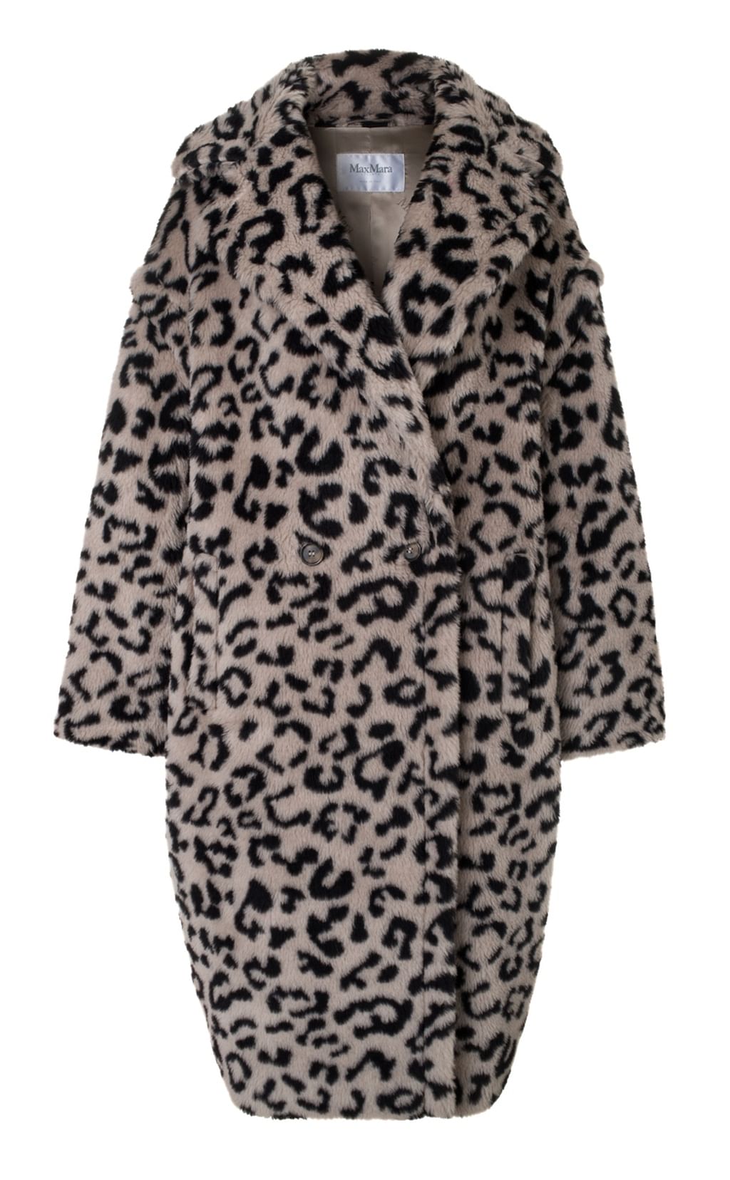 Max mara store leopard teddy coat