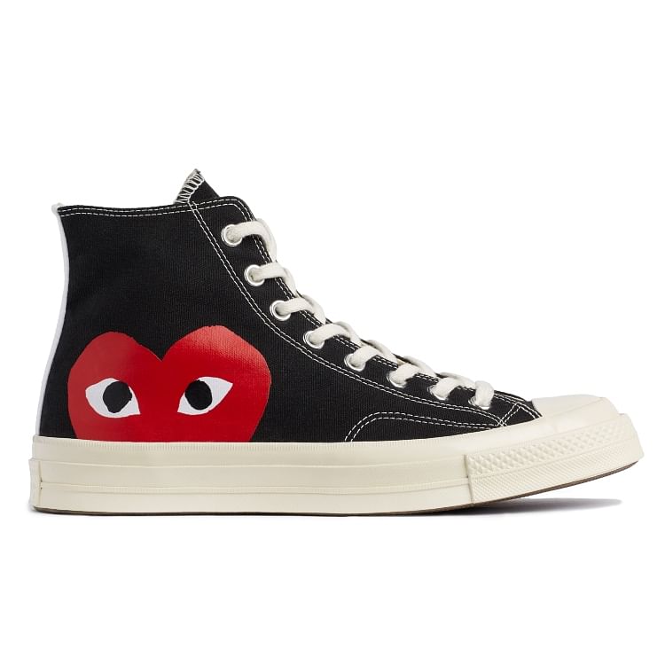 The Comme Des Garcons Play x Converse Sneakers That Are In Stores Now