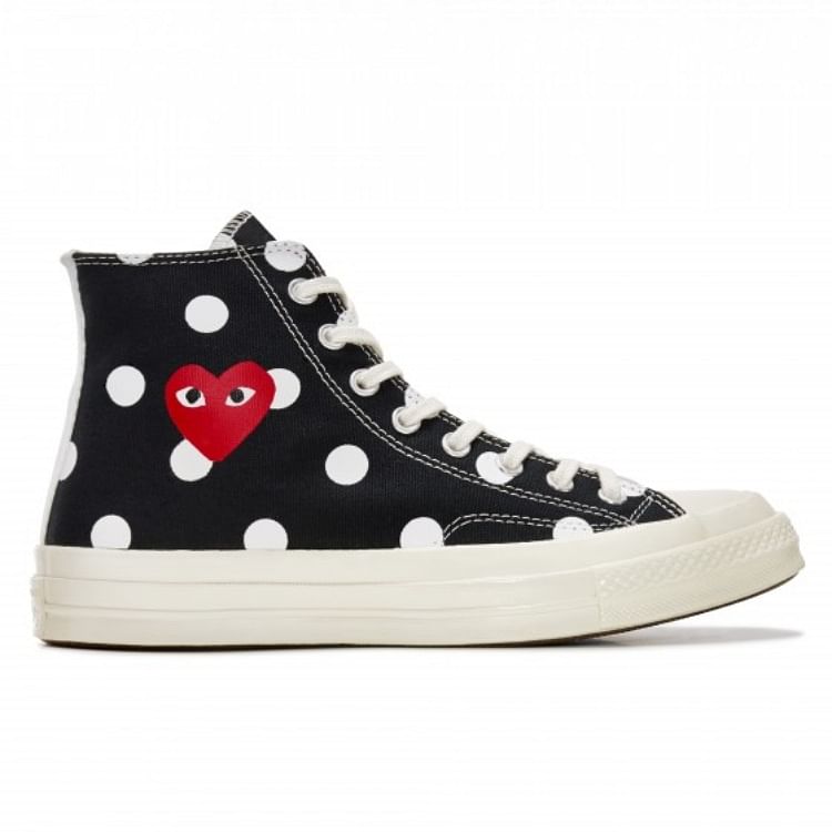 The Comme Des Garcons Play x Converse Sneakers That Are In Stores Now