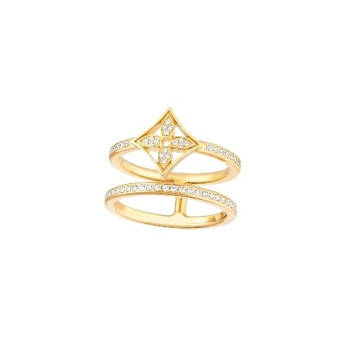 Idylle Blossom Paved Ring, 3 Golds And Diamonds - Jewelry