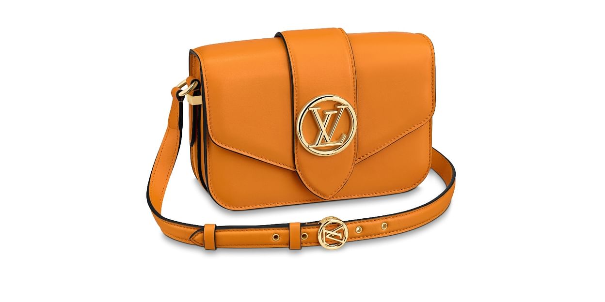 Pont 9 leather crossbody bag Louis Vuitton Orange in Leather - 34656742