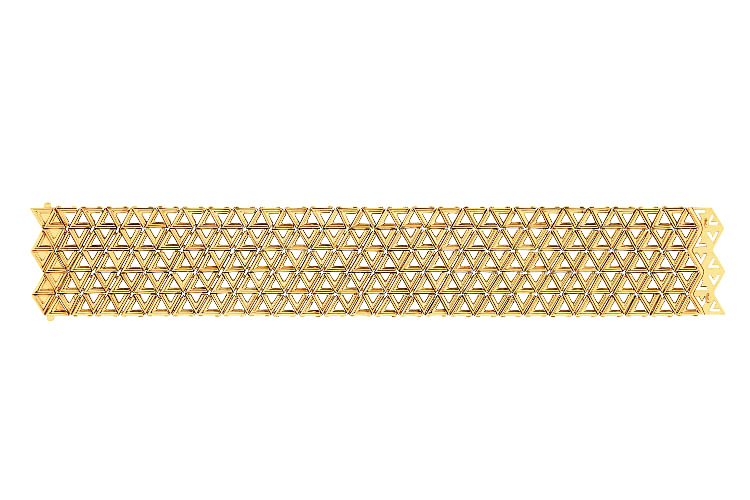 Lv Volt One Cuff, Yellow Gold And Diamonds