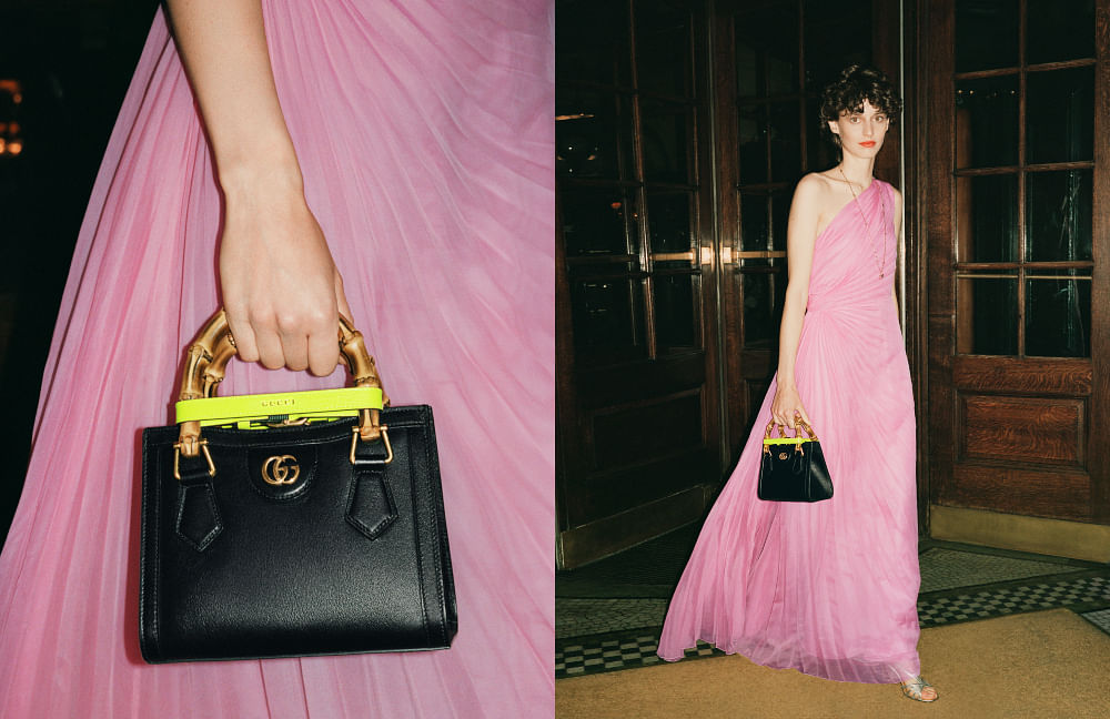 Gucci Diana Mini Tote Bag in Pink