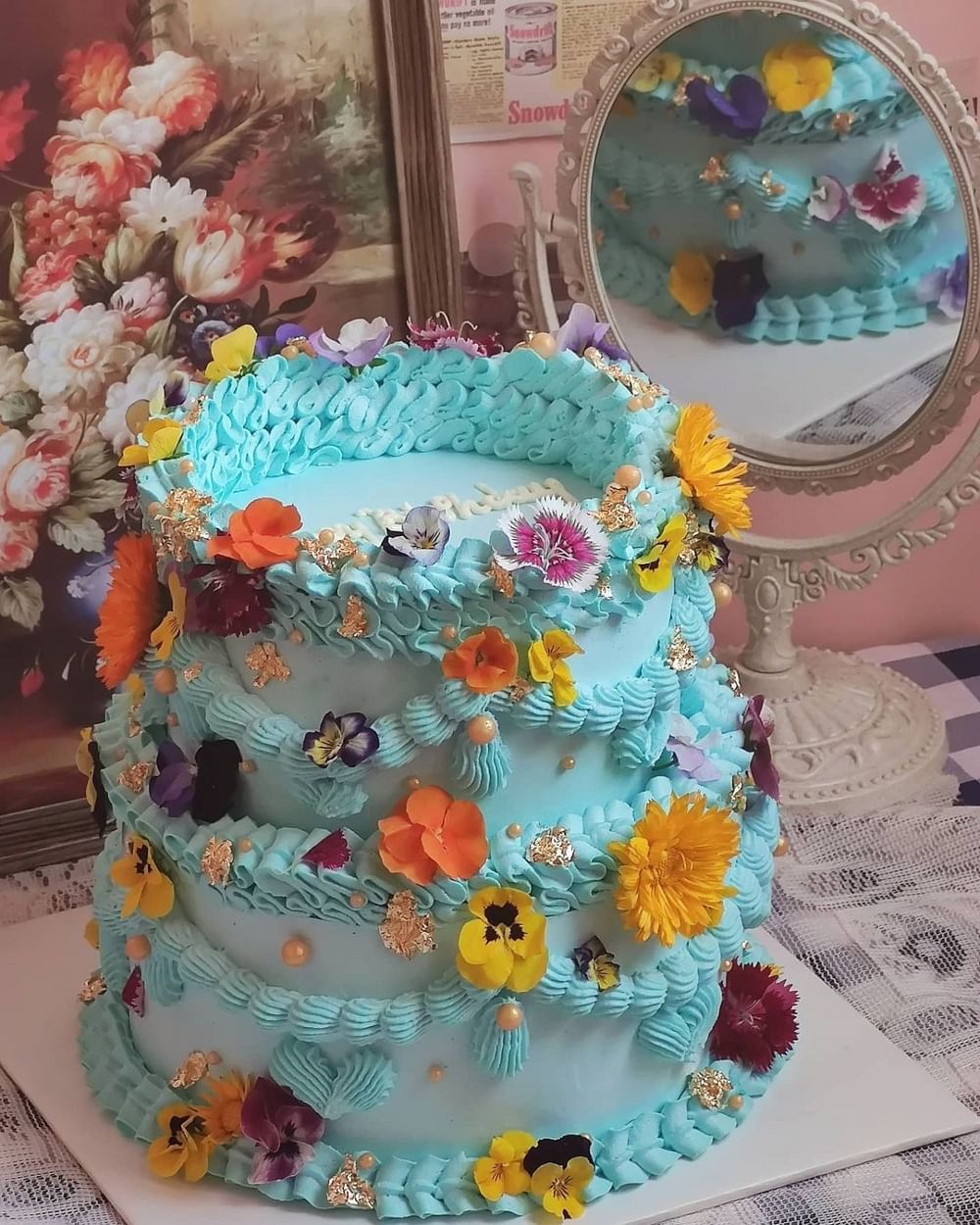 Retro Theme Adorable Designer Cake - Avon Bakers