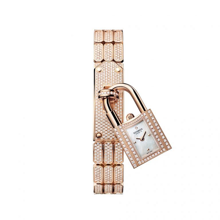 Hermes kelly cheap lock watch