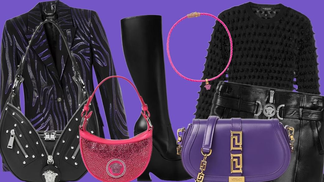 Versace, Bags, Versace For Hm Hot Pink Purse