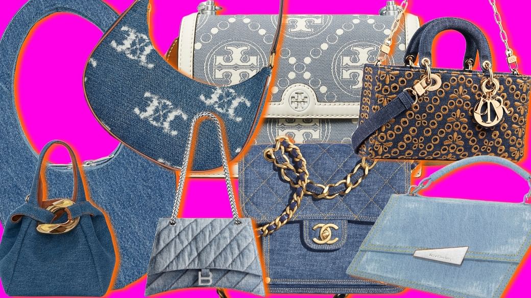 Amazon.com: Chloe soo Large Shoulder Bag for Women Quilted Distressed Jean Denim  Purse Tote Bag Work Bags Designer Handbag 45 : Clothing, Shoes & Jewelry
