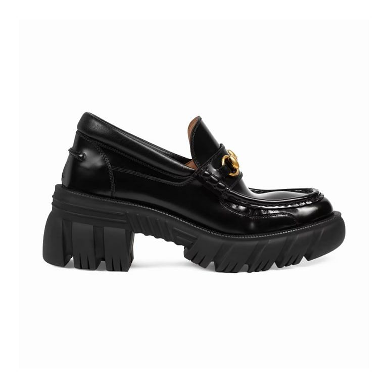 Chunky patent clearance loafers