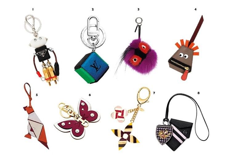Bag Charms, Designer Keychains & Key Rings for Women