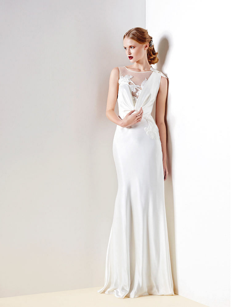 David Fielden Sheath Wedding Dress