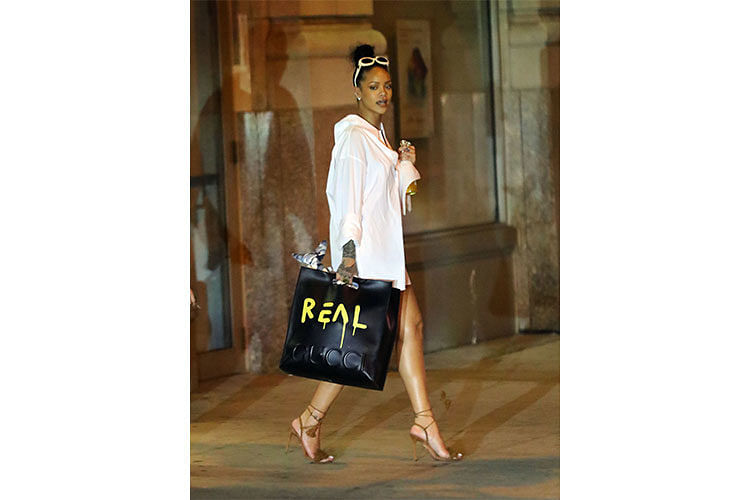 gucci on X: @rihanna was spotted carrying the sold-out Gucci