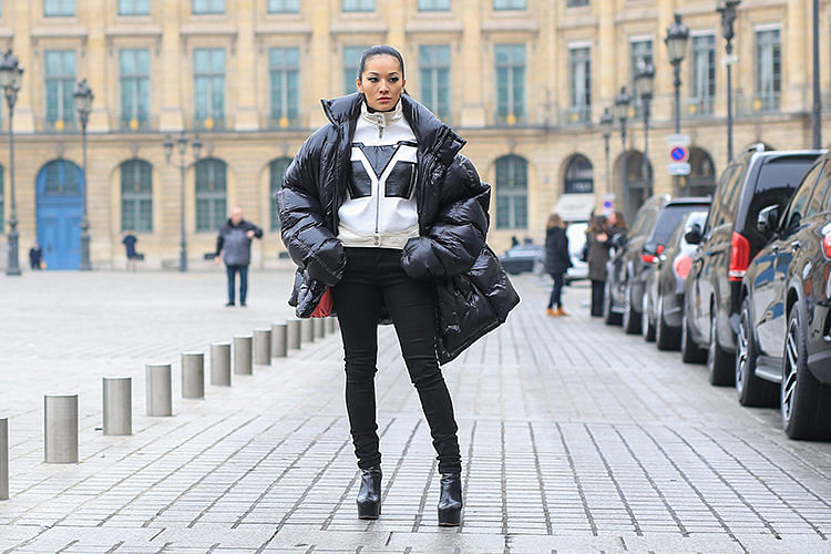 Puffer jacket street style sale