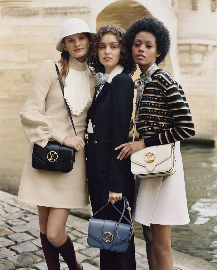 Street style office wear featuring vintage Louis Vuitton crossbody